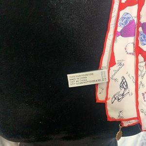 Rare couture Lulu silk scarf good used condition see pics for condition 26x26 in